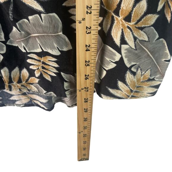 Summa Men's Size Large Rayon Hawaiian Green Black Button‎ Up - Picture 7 of 7